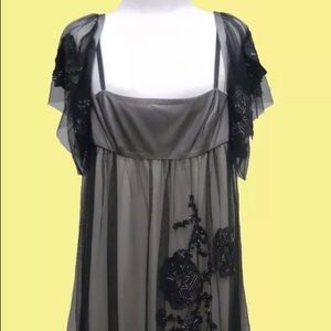 Kenzo gorgeous black long net dress, size 8